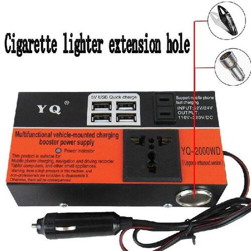 Car Inverter Car Power Inverter 2000W  DC 12V/24V To DC
