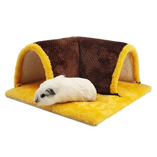Warm Guinea Pig Hideout Tunnel Bed, Soft Removable Guinea