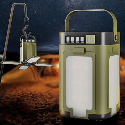 Foldable Camping Light Power Bank Solar Camping Lantern
