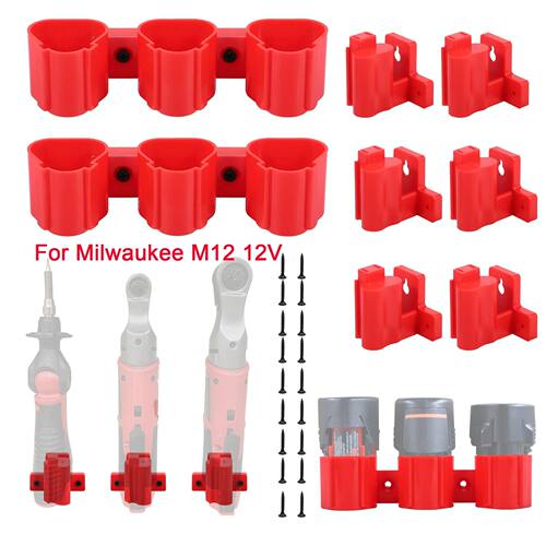 Tool Holders and Battery Holder Compatible Milwaukee M12