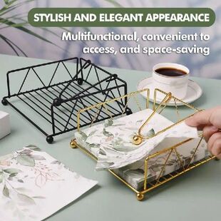 Modern Napkin Holder For Table With Weighted Arm, Square