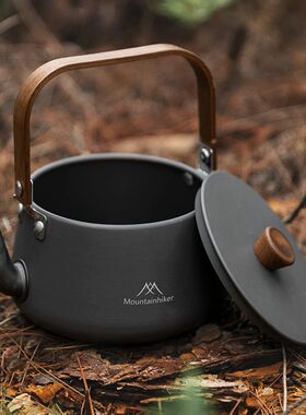 1.1L Teapot Coffee Pot with Wood Handle Boiling Stovetop