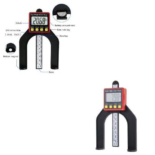 Mini Digital Height Gauge Table Depth Measuring Rule Router