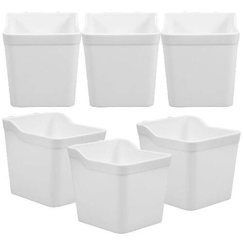 6Pcs Peg Board Bins ABS Storage Organizer for Garage