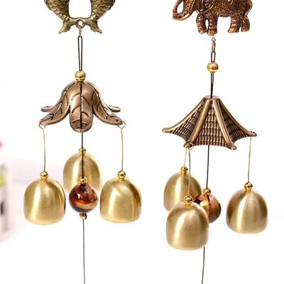 1 Pcs Copper Retro Wind Chimes Courtyard Garden Outdoor