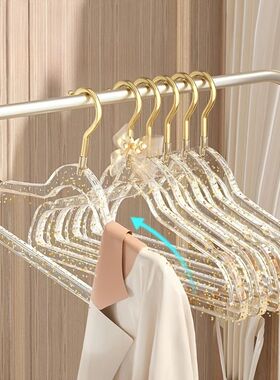 10Pcs Clear Clothes Hangers Acrylic Hanger Clothing