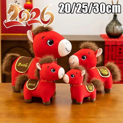 Adorable Horse Plush Toy for 2026 Chinese Zodiac Good Luck