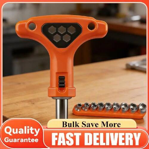 T Handle Ratchet Driver 6.35mm Adjustable T Shape Wrench
