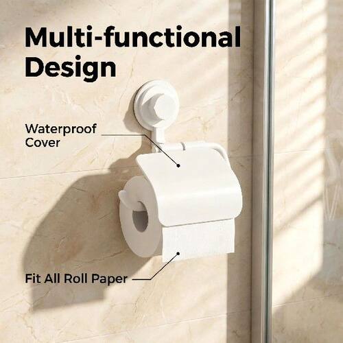 No- Drill Suction Cup Toilet Paper Holder,Bathroom Roll