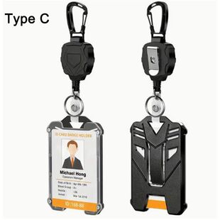 Badge Reel Clip Credit Card Cover Retractable Badge Holder
