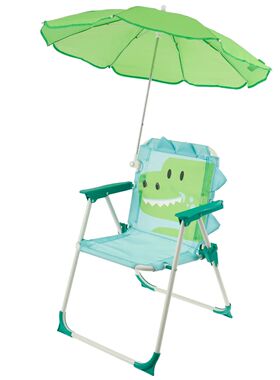 Kids Folding Beach Chair With Sun Umbrella Outdoor