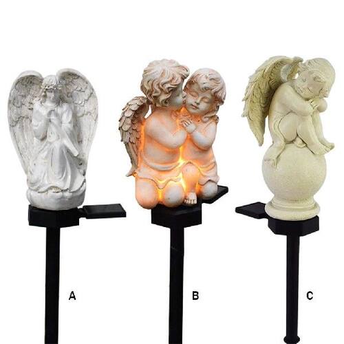 Solar Lawn Lamp Crafts Resin Angel Garden Stake Lamp