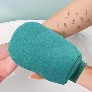 Scrub, exfoliate, shower gloves, massage body, clean skin,