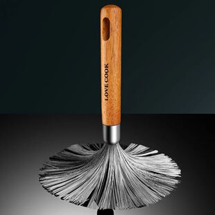 304 Stainless Steel Pot Scrubber Brush Long Handle Kitchen