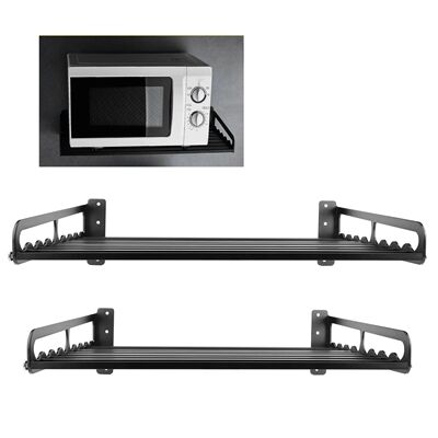 Microwave Oven Shelf Space Aluminum Kitchen Wall Mounted