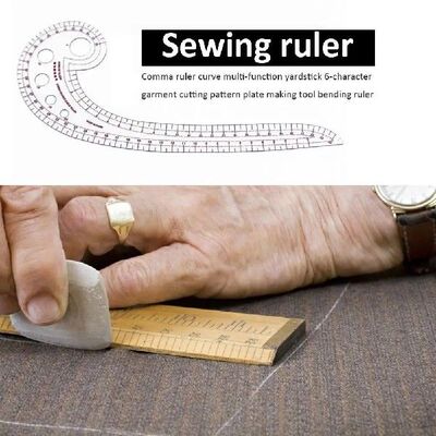 Plastic Transparent Comma Shaped Curve Ruler Styling Design