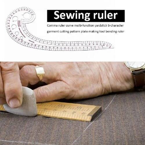 Plastic Transparent Comma Shaped Curve Ruler Styling Design