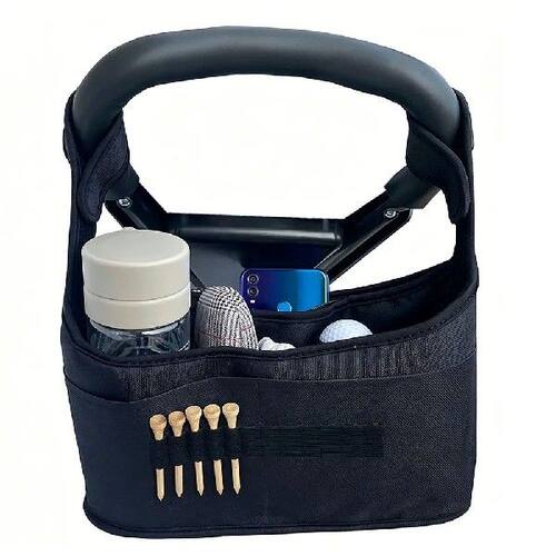 Large Capacity Golf Cart Accessory Bag Black Storage Pouch