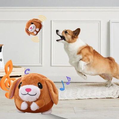 Music Vibration Bouncing Ball Bite Resistant Funny