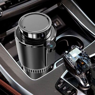 12V Car Office Cup Warmer Cooler with Temperature Display 2