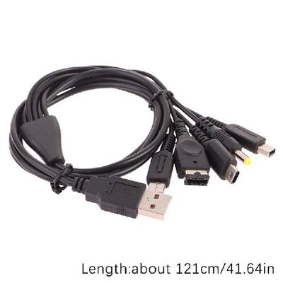Long Lasting 1.2M Fast Charge Cable, 5-in-1 Game Charger
