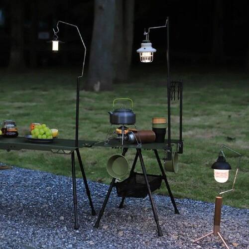 Camping Lantern Stand Collapasible Camping Folding Lamp