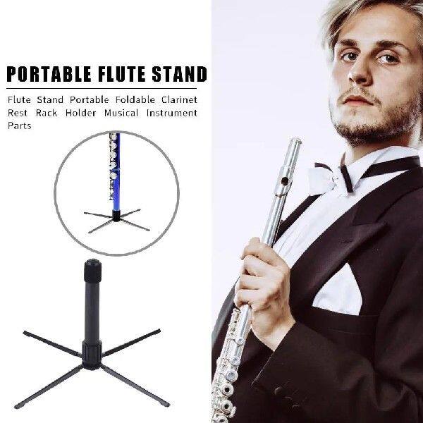 Flute Stand Portable Foldable Clarinet Rest Rack Holder - 实物图