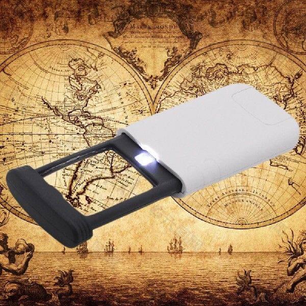 Pull-Out Mini Loupe Magnifier Foldable Lighted Magnifying - 实物图