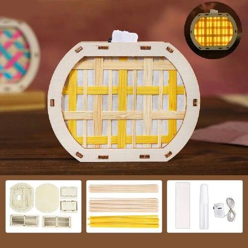 Chinese Style Bamboo Woven Refrigerator Magnet Colorful