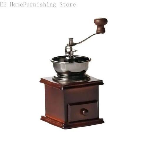 Wooden and Cast Iron Hand Crank Coffee Mill Manual