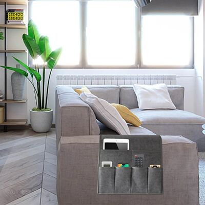 Armchair Caddy Non Slip Sofa Armrest Organizer Remote