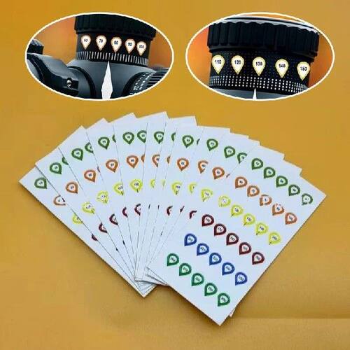 10 Sheets  Scope Turret Sticker Set Scope Adjustment Dope