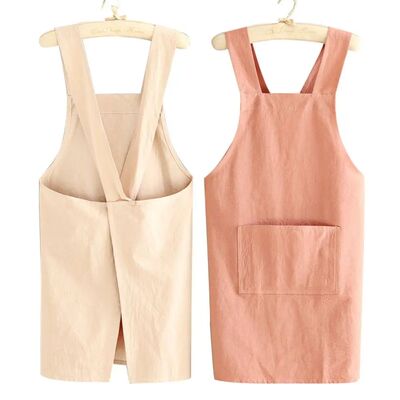 Cooking Cotton Kitchen Aprons Anti fouling Wear Resistant