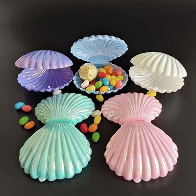 5pcs Shell Candy Gift Box Plastic Snack Cookie Jewelry