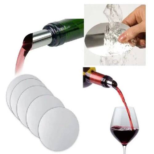 10Pcs Silver Wine Pourer Discs Aluminum Foil Wine Pourer