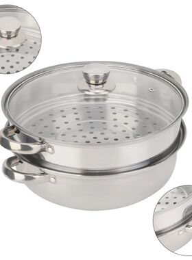 Double Boiler Soup Steaming Pot Stainless Steel Cookware