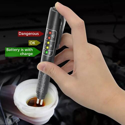 Auto Liquid Testing Brake Fluid Tester Pen 5 LED Indicator
