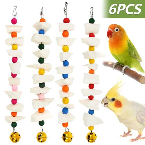4Pcs Bird Chewing Toy Parrot Beak Grinding Stone Parakeet