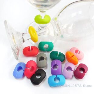 12Pcs Silicone Wine Cup Glass Markers Party Goblet Wine