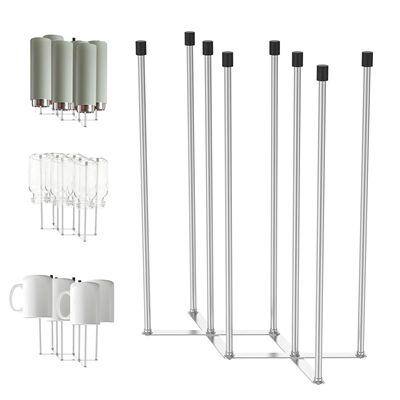 Foldable Baby Bottle Drying Rack Stainless Steel Vertical