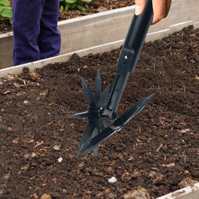 2 in 1 Lawn Loosening Rotary Tiller Lawn Scarifier Rotary