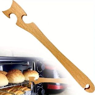 Wooden Oven Rack Puller Anti Scalding Wooden Handle Heat