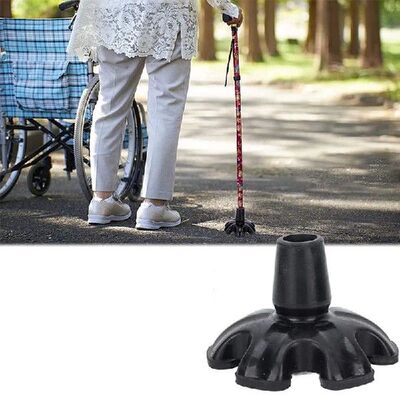 19MM Cane Tips 6 Pillar Design Nonslip Rubber Crutch End
