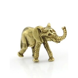 Office Eelephant Mini Handle Art Carving Tea Bronze