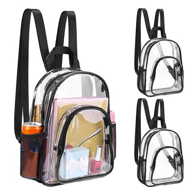 1-3Pcs PVC Transparent Backpack Portable Outdoor Sports
