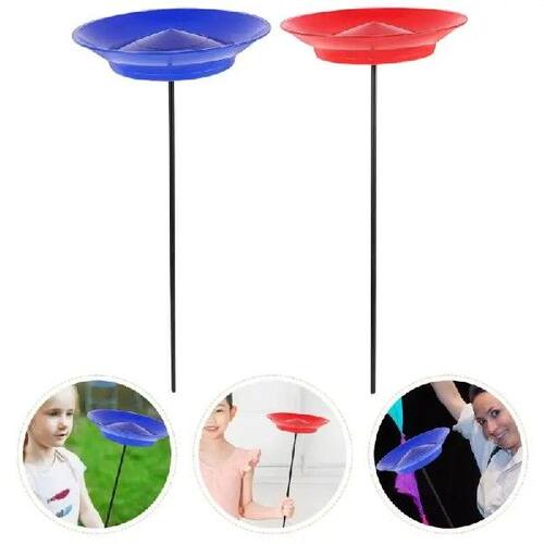 Colorful Juggling Spinning Plates Training Entertaient