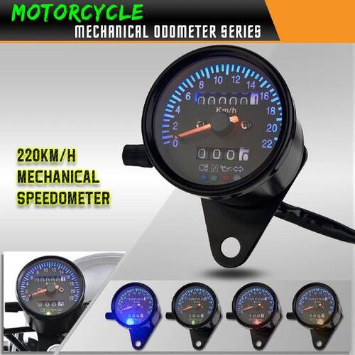 Cafe Racer Retro Custom Motorcycle Mechanical Speedometer
