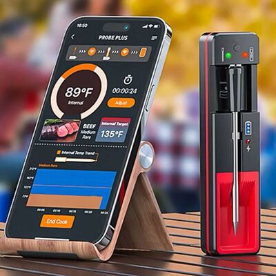 Wireless BT Meat Thermometer Ultra-Thin Probe Smart Meat