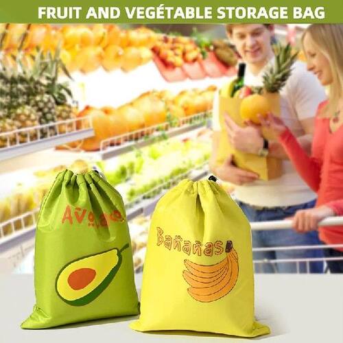 1/3Pcs Fruit Vegetable Fresh Keeping Bags With Drawstring