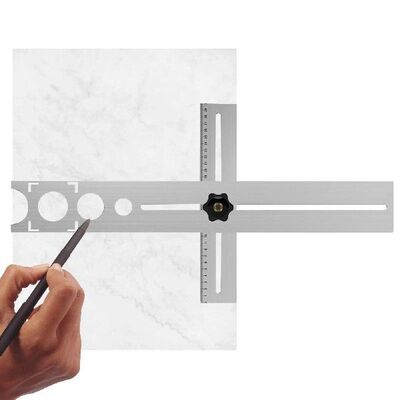 Tile Hole Locator Stainless Steel Punching Tool Measuring